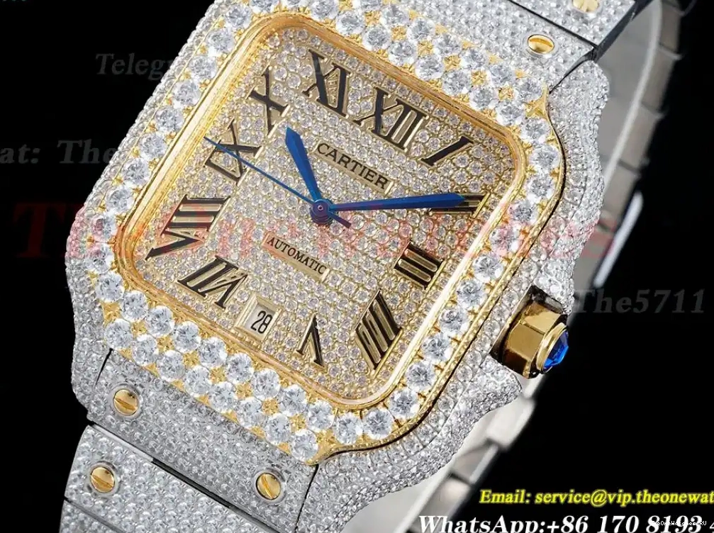 AMG MY9015 40mm Rmn XL SS YG SS Santos Dia 100 Mens 0422
